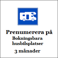 Bokningsbara husbilsplatser i Sverige – Prenumeration 3 månader